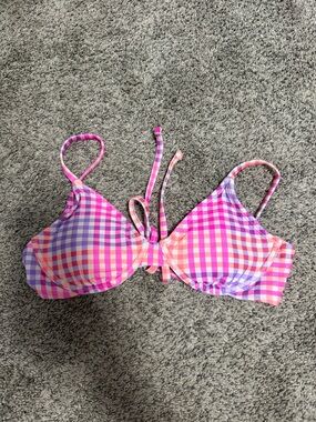 Target Gingham Plaid Bikini Top size small